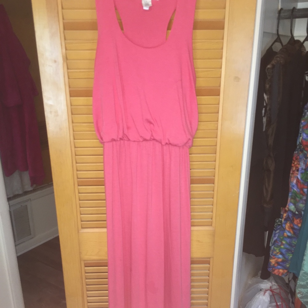 Coral maxi dress